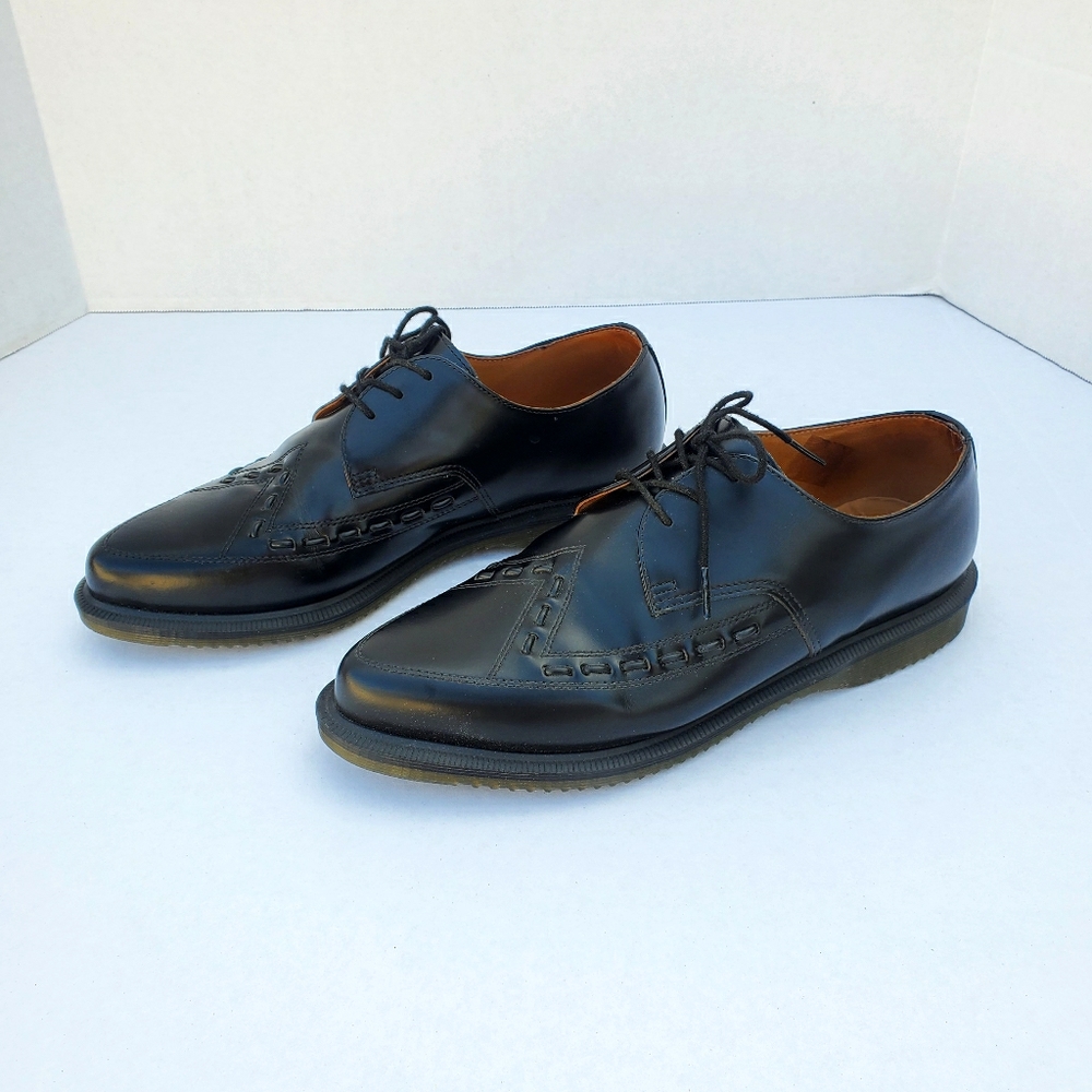 Dr. Martens Black Leather Lace-Up Dress Shoes